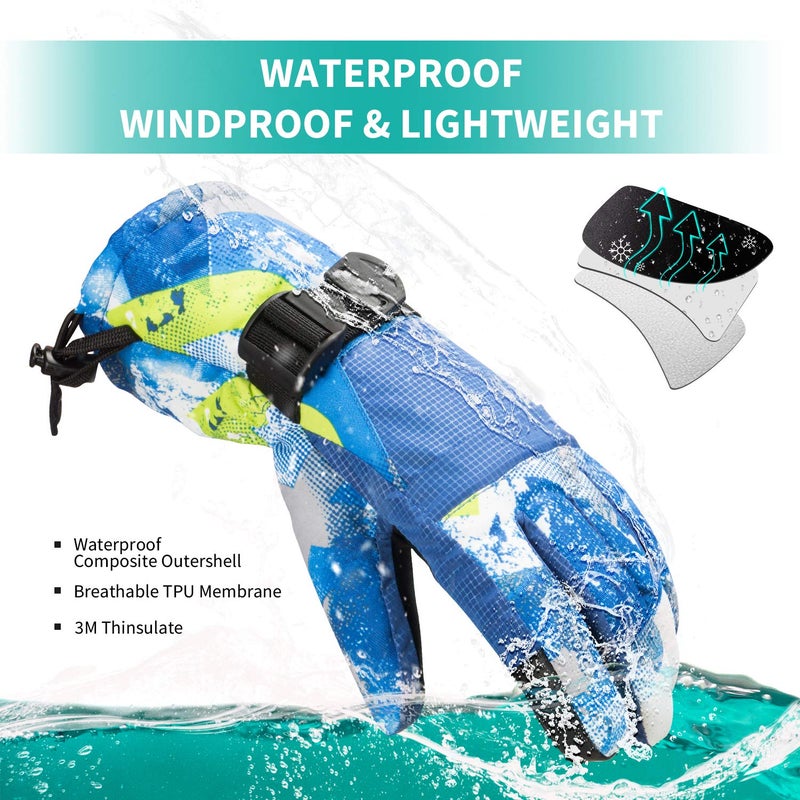 BOSONER Ski Snowboard Gloves - Waterproof Winter Warm Touchscreen Snow Gloves for Men, Women, Kids - Cold Weather Skiing, Snowboarding - Image 3